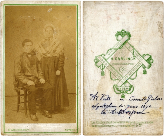 Great-grandparents Arnold Voets and Cornelia Giesberts - 1870